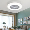 Smart ceiling fan 46 52cm fans with lights remote control bedroom decor ventilator lamp air Invisible Blades Retractable Silent