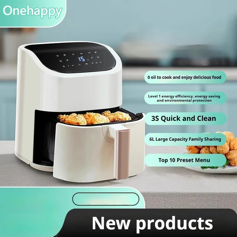 Commercial-Grade Air Fryer Oven 1400W, Smart Touch Control