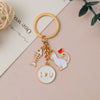 Mini Heart Balloon Cat Keychain Lovely Enamel Kitten Keyring For Women Men Handbag Decor Jewelry Car Keys Accessories Gift