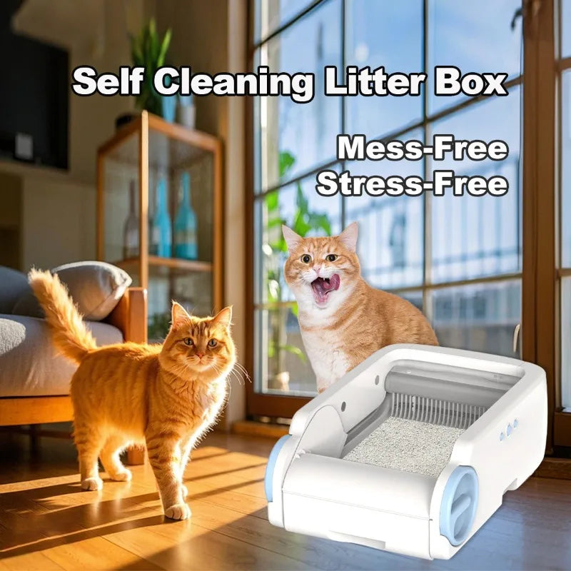 Automatic WiFi Control Cat Litter Box Self Cleaning Smart Large Cat Toilet Anti Splash Cats Sandbox Intelligent Pet Supplies