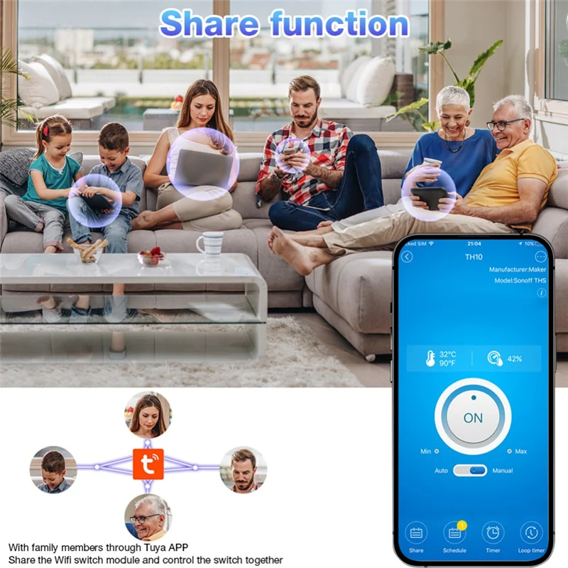 FAST-WIFI Smart Switch 30A High Power App Remote Home Automation Socket Voice Lamps And Lanterns Smart Home