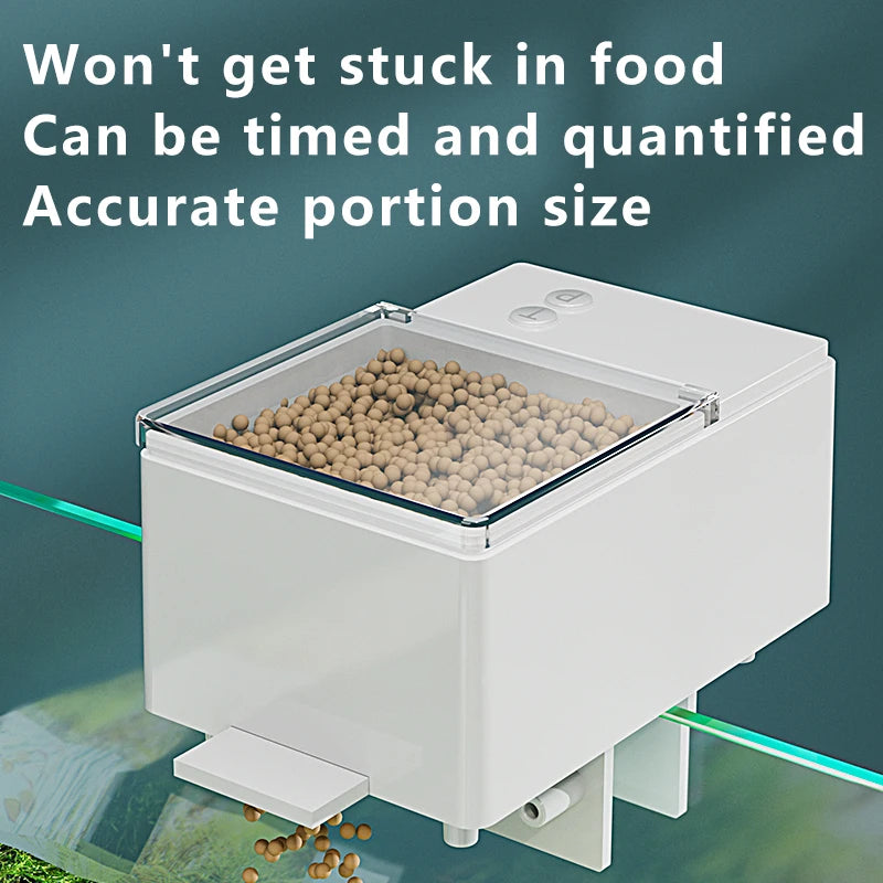 Smart automatic fish feeder Adjustable battery-powered LCD timer with 24-hour feeding schedule ABS material is perfect aquarium
