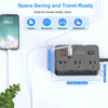 Surge Protector Ultra Thin Flat US Plug with 6 Widely Outlets 4 USB Ports,5ft Extender Cable,Power Strip Adapter for Home Office