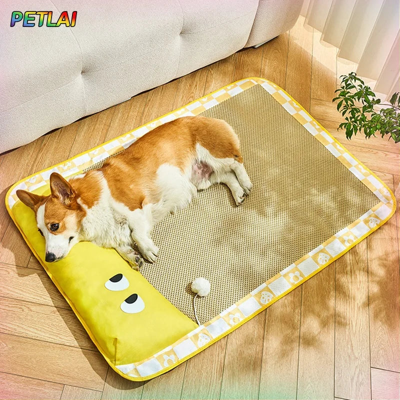 Dog bed summer cooling sleep mat pet sleeping pad cold blanket cat bed cool feeling basket for Small Medium-sized Teddy kitten