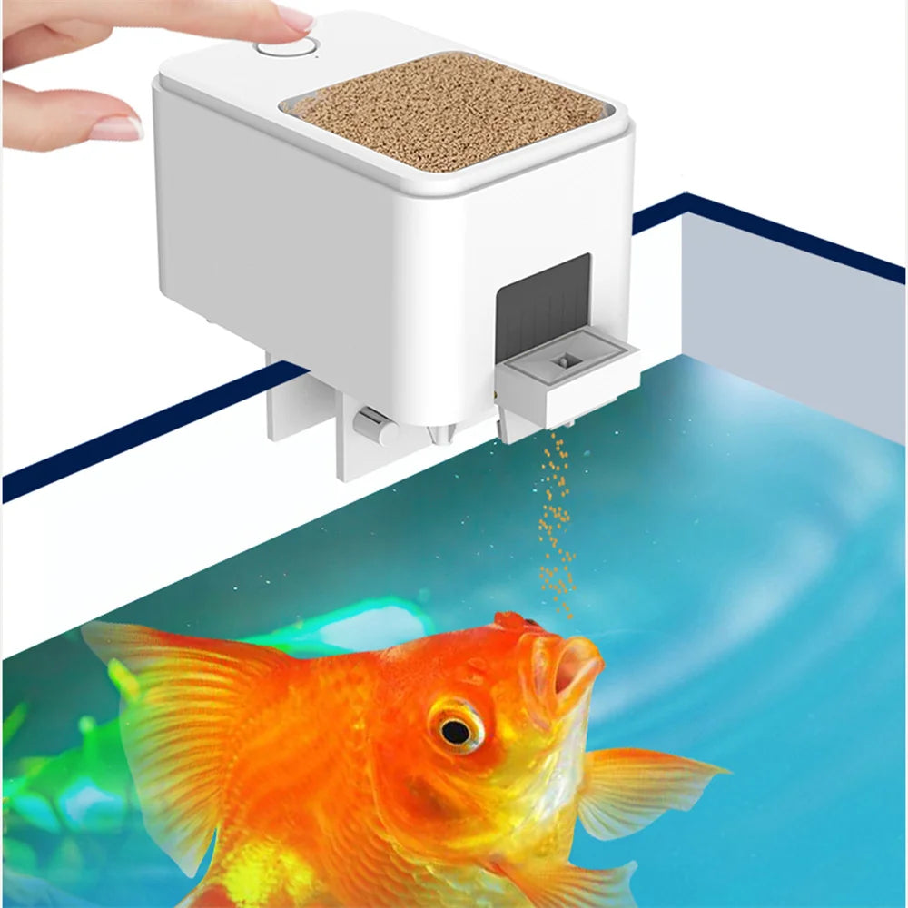 Smart APP fully automatic aquarium fish tank feeder timer wireless mobile phone remote control fish food machine