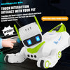 Intelligent Robot 2.4G RC Smart Programming Stunt Dog Watch Dual Control Interactive Toys With Cool Spray Toy for Boys Kids Gift