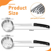 SOFT-4 Pcs Portion Control Serving Spoons Portion Control Spoons Ladle Spoon, Slotted And Unslotted Portion Scoops 6Oz