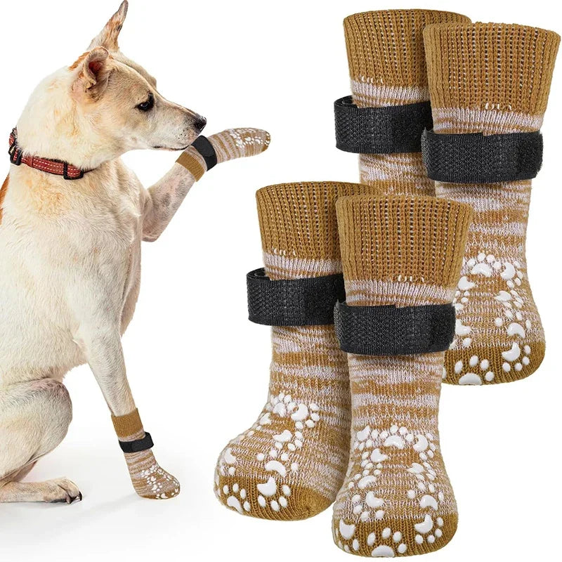 Non Slip Dog Socks Large Dog Grip Waterproof Socks Silicone for Senior Dogs on Hardwood Floor Pet Accessories for Walking Indoor