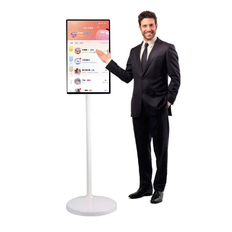 Rechargeable 22 27 32 Inch Smart TV Stand TV Follow by Me Smart TV Inch 4k Ultra