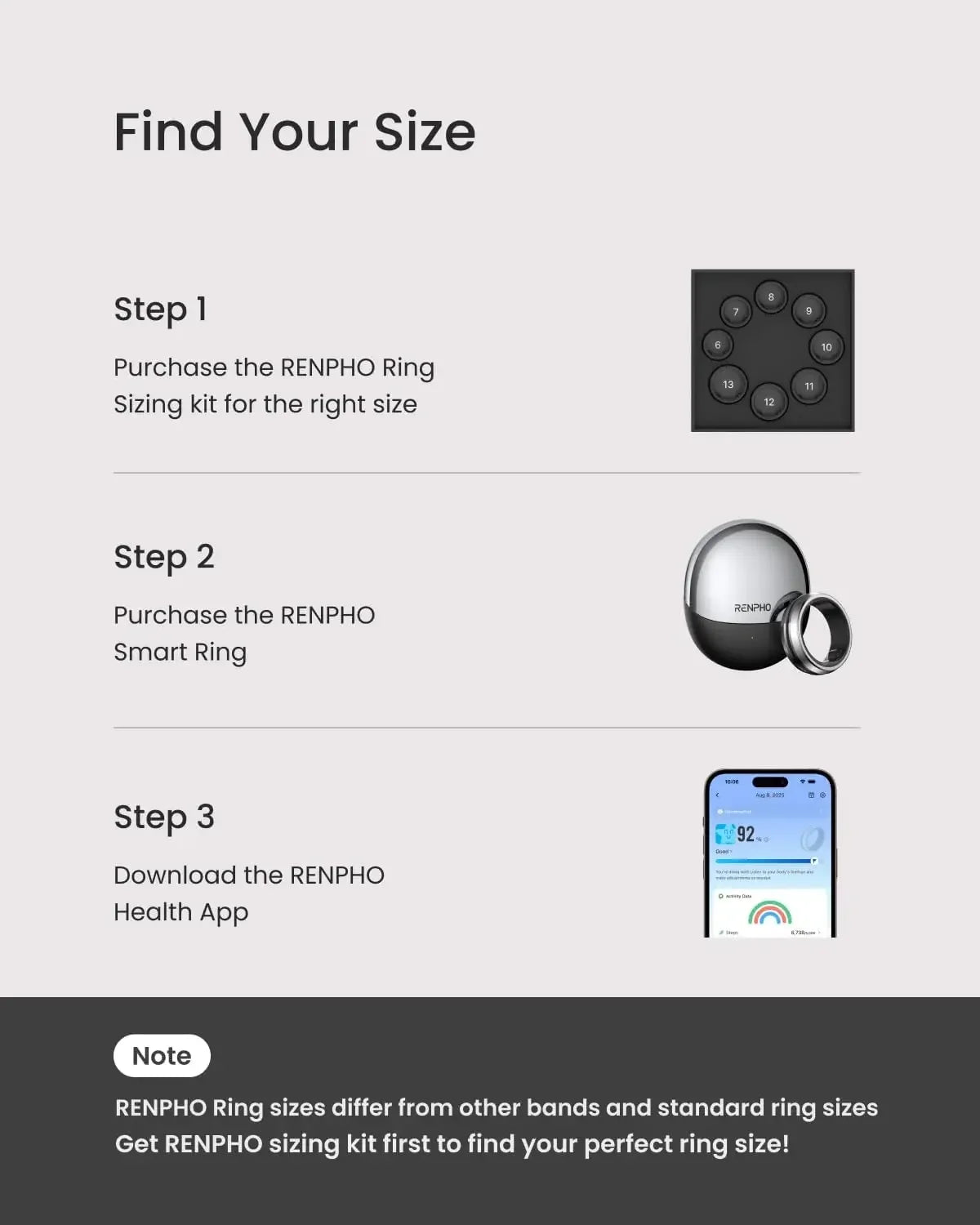 Smart Home Paws 7-Day Smart Fitness Ring with Charging Case image 2