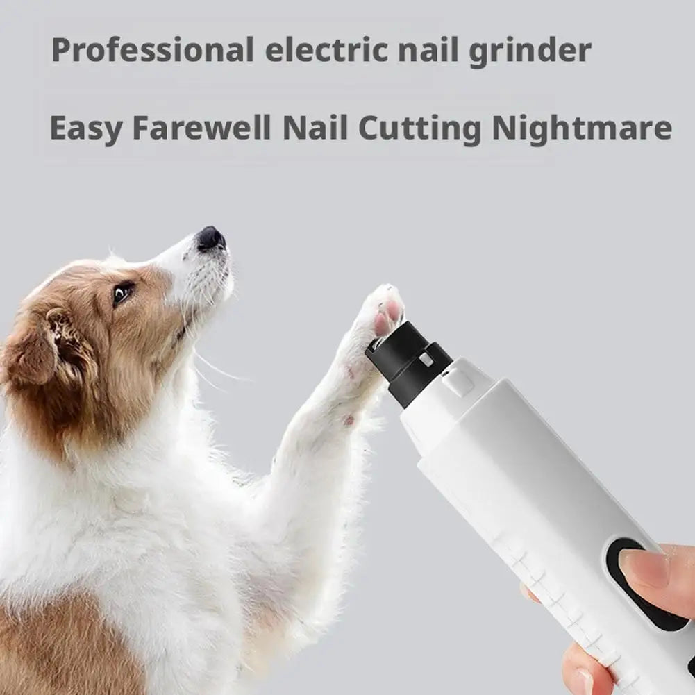 Electric Pet Nail Clipper with LED Lights LCD Display for Dogs Cats Grooming Safe Quiet Nail Trimmer Grinder