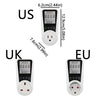 Digital Display Electrical Energy Monitor Socket LCD Screen Backlight Watt Meter Socket EU/US/UK Plug Real-time Monitoring