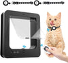 Electronic Dog Cat Door Automatic Smart Pet Safe Door Cat Flap with Microchip Sensor Key Controllable Access Direction Cat Gate