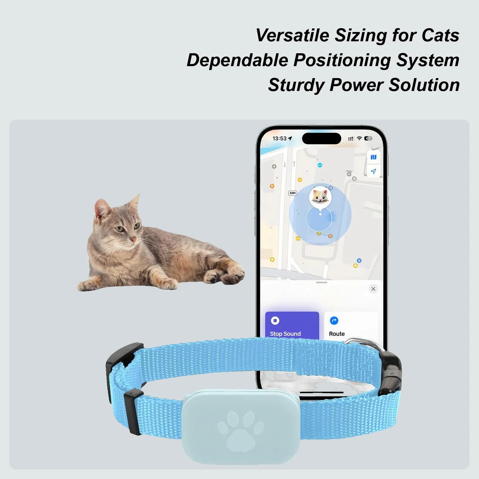 GPS Cat Trackers Collar Safety Protection Anti Lost Pet Kitten Tracking Cat Collar Pet Kids Keys Pets Dog Locator Supplies
