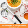 SOFT-4 Pcs Portion Control Serving Spoons Portion Control Spoons Ladle Spoon, Slotted And Unslotted Portion Scoops 6Oz