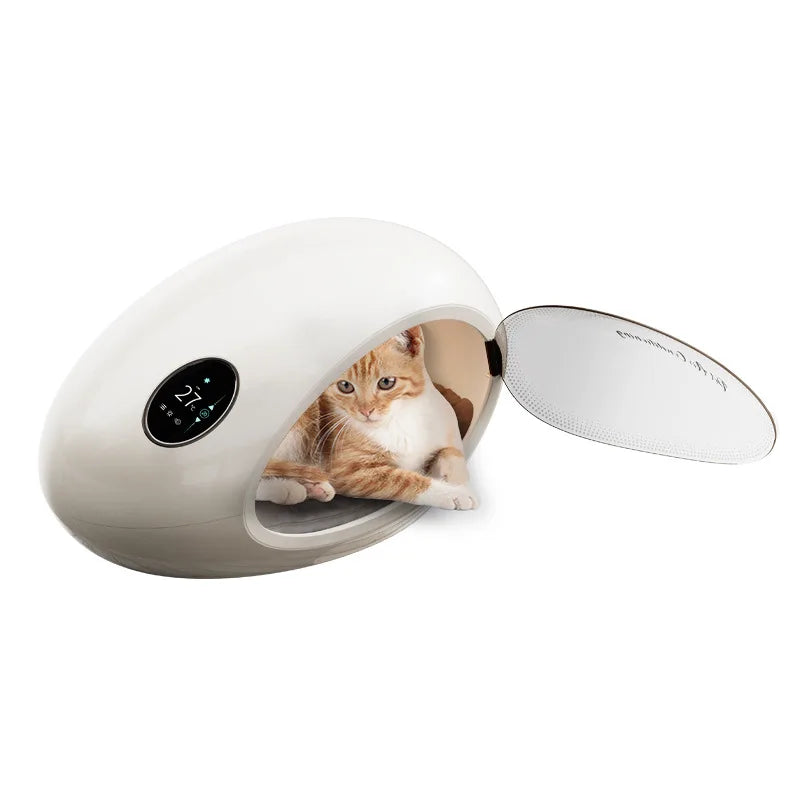 Smart Cozy Pet Bed Air Conditioner Self Heating Pet Bed For Cat Dog App Control Warm/Cool Small Pet Bed House