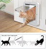 Electronic Dog Cat Door Automatic Smart Pet Safe Door Cat Flap with Microchip Sensor Key Controllable Access Direction Cat Gate