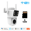 Moes Tuya Smart WiFi Outdoor Security Camera 8MP Dual Screen 2.4G/5G IP65 Waterproof Motion Detection Auto Track Two-Way Audio
