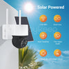 Boykeep Smart Security Camera 3MP HD 360° Rotating Outdoor Bullet Camera Low Power Solar Powered Dual Light Night Vision IP66