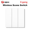 ZigBee Smart Scene Switch 4 Gang 12 Modes Smart Home Push Button Remote Controller Automation Scenario For Tuya Smart Devices