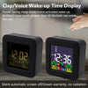 Smart Digital Alarm Clock LCD Display with Temperature Hygrometer Calendar Timer Intelligent Voice Controlled for Bedroom Office