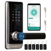 Smart Door Lock, TMEZON Keyless Entry  Fingerprint Door Lock with Keypad Digital Door Lock with Handle for Home, Remote/Card