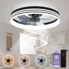Smart LED Ceiling Fan Chic Nordic Style Slim Build 3 Color Adjustable 6 Wind Speeds Quiet Operation Electric Fan for Living Room