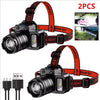Smart Induction White Light LED Headlight Zoom USB Charging Sensor LED Headlamp Outdoor Multi-Function Head Torch Lantern Lamps