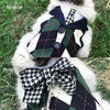 Preppy Style Pet Rabbit Harness and Leash Set for Rabbits Bunnies Small Animals Outdoor Walking Supplies Bunny Vest Clothing