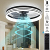 Smart LED Ceiling Fan Chic Nordic Style Slim Build 3 Color Adjustable 6 Wind Speeds Quiet Operation Electric Fan for Living Room