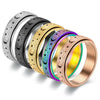 Smart Home Paws Stainless Steel Moon & Star Spinner Ring image 1