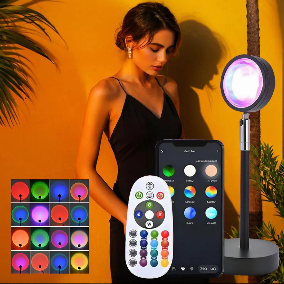 Smart Sunset Lamp Night Light Sunset Projector Smart Life APP Remote Led Lights Room Decoration Photography Birthday Gift