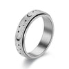 Smart Home Paws Stainless Steel Moon & Star Spinner Ring image 12