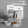 Automatic Pet Feeder and Waterer 2 in 1, Large Capacity Dry Wet Food Separate Dispenser with Timer, Smart Cat Bowl