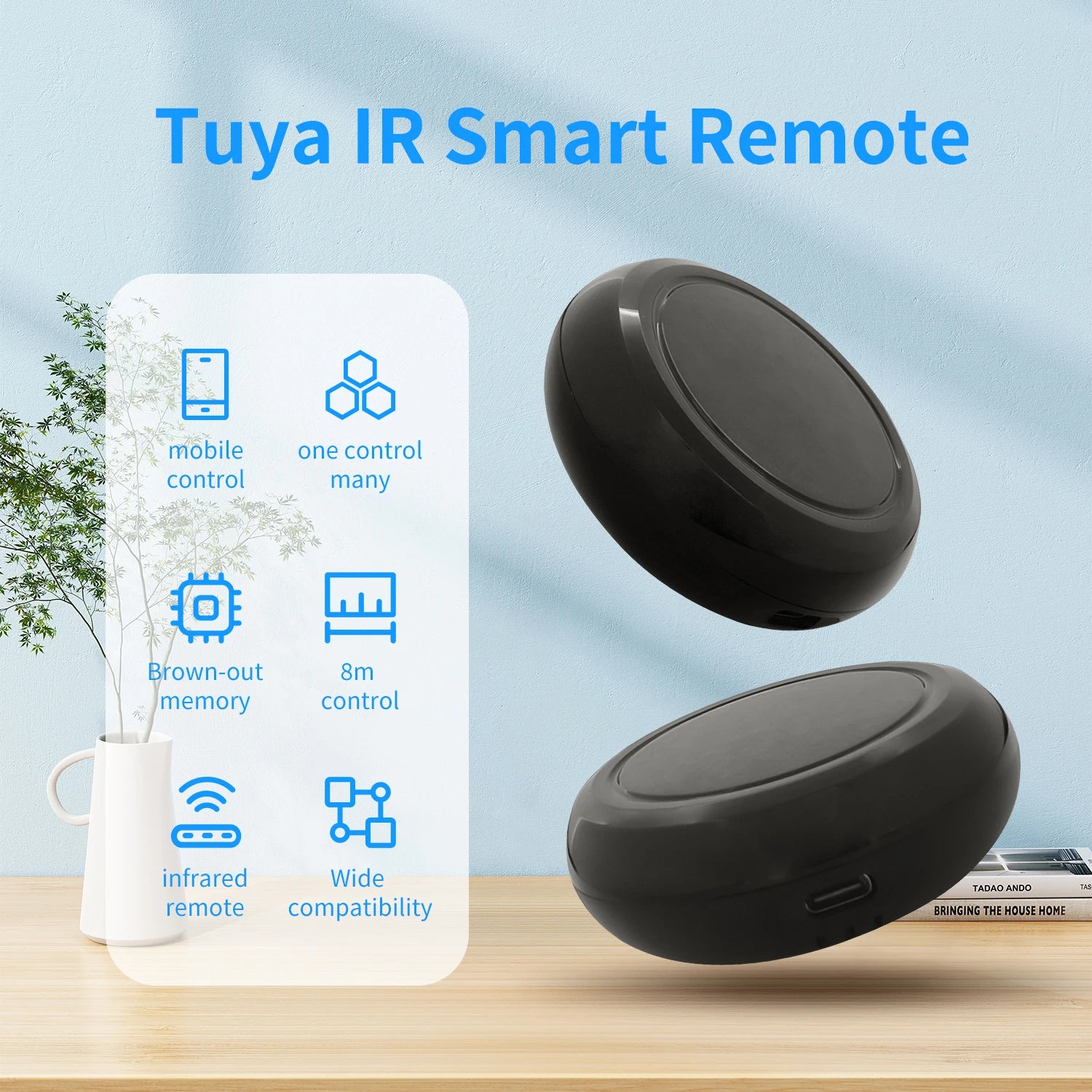 Tuya Smart WiFi IR Remote Controller Smart Life Devices Home Control Panel APP Remote Control Compatible Alexa