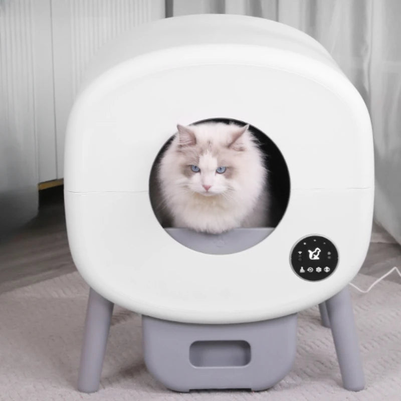 New Automatic Smart Cat Toilet Electric Smart Cat Litter Box Can Be Remotely Controlled By App Enclosed Cat Litter Box
