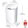 SDARISB Smart Sensor Trash Can Automatic Kicking White Garbage Bin for Kitchen Bathroom Waterproof 8.5-12L Electric Waste Bin