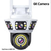 Smart Home WiFi Camera 6K Three Screen Security Camera Outdoor Security Protection Auto Tracking Camara 4K Yoosee CCTV Camera