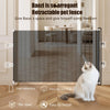 Indoor Retractable Pet Safety Gate Baby Barrier ABS Mesh Fence Stair Barrier for Dog Kitten with Reinforced Strip Prevent Crawl
