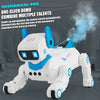 Intelligent Robot 2.4G RC Smart Programming Stunt Dog Watch Dual Control Interactive Toys With Cool Spray Toy for Boys Kids Gift