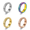 Smart Home Paws Stainless Steel Moon & Star Spinner Ring image 2