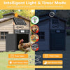 Large Size Automatic Chicken Coop Door Solar - Powered Auto Chicken Door Opener, Automatic Chicken Door with Timer/Light Sensor