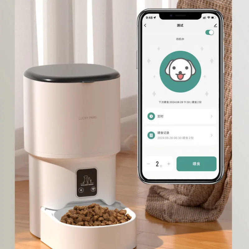 WiFi Automatic Cat Feeder 4L 2.4G Timed Multiple Auto Smart Dog Electric Self Feeding Remote Control Dry Food Basic Dispenser