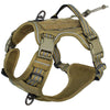 Tactical Dog Harness, No Pull Dog Harness, Adjustable Breathable MOLLE Dog Vest Harness for Medium Large Dog Reflective Military