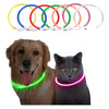 Led Light Dog Collar Detachable Glowing USB Charging Luminous Leash for Big Cat Collar Small Bright Labrador  Pets Dogs Products