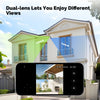 Moes Tuya Smart WiFi Outdoor Camera Security 8MP Dual Screen 2.4G/5G IP65 Waterproof Auto Track Two-Way Audio Motion Detection