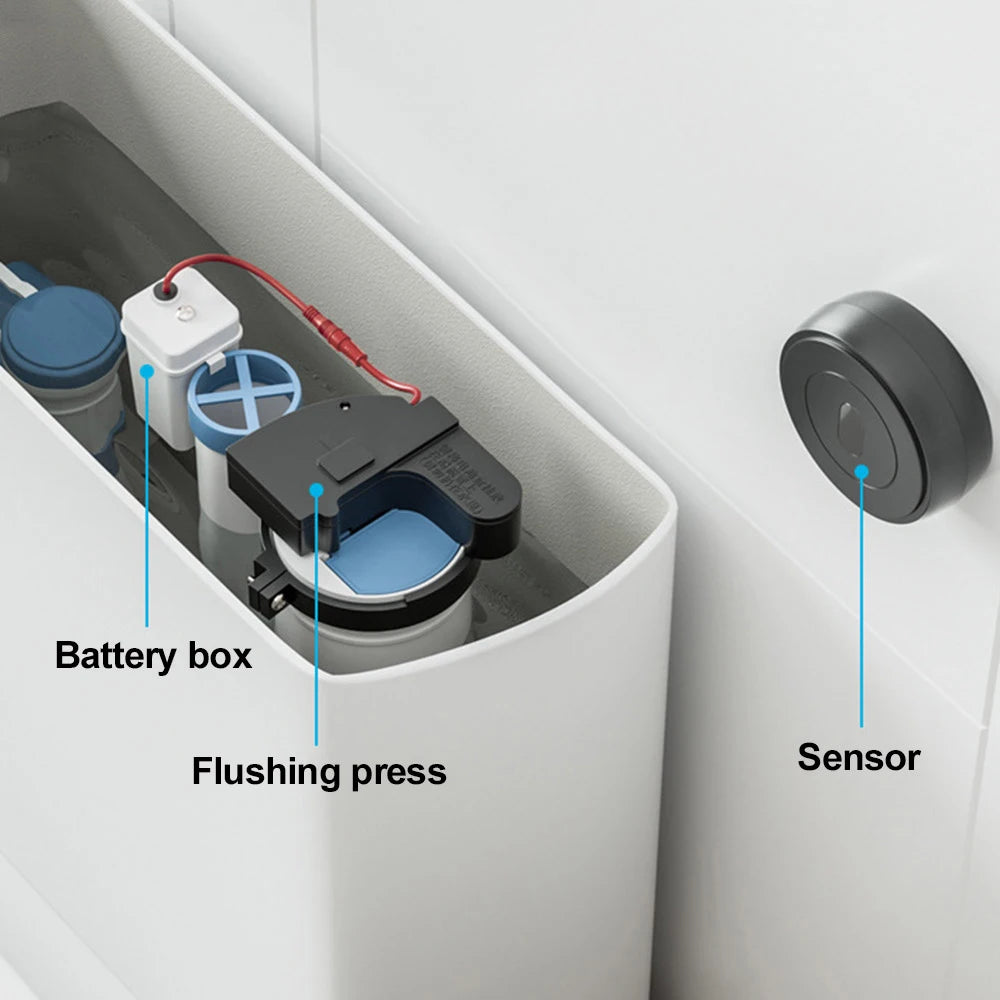 Automatic Toilet Sensor Smart Flusher Human Body Off-seat Water Flushing Valve for Household Defecation Bathroom Accessorie Tool