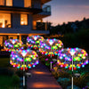 Outdoor LED Solar Patio Lights Waterproof Christmas Decor Firework Ground Socket Lights for Yard Garden Pathway Lawn Street