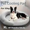 Summer Cat Cooling Bed & Dog Mattress - Self-Cooling with Pillow Removable Washable Pet Pad Bed for Small/Medium/Large Dogs