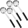 SOFT-4 Pcs Portion Control Serving Spoons Portion Control Spoons Ladle Spoon, Slotted And Unslotted Portion Scoops 6Oz
